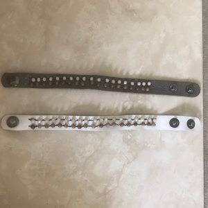 3/$10 Two authentic leather bracelets adjustable